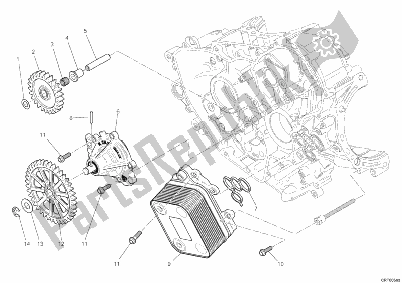Alle onderdelen voor de Generatorafdekking - Waterpomp van de Ducati Superbike 1199 Panigale S USA 2012
